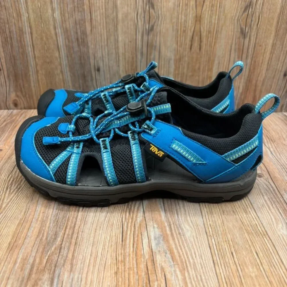 Teva Kids Unisex Manatee Water Hiking Sport Sandal Blue Graphite Size 4